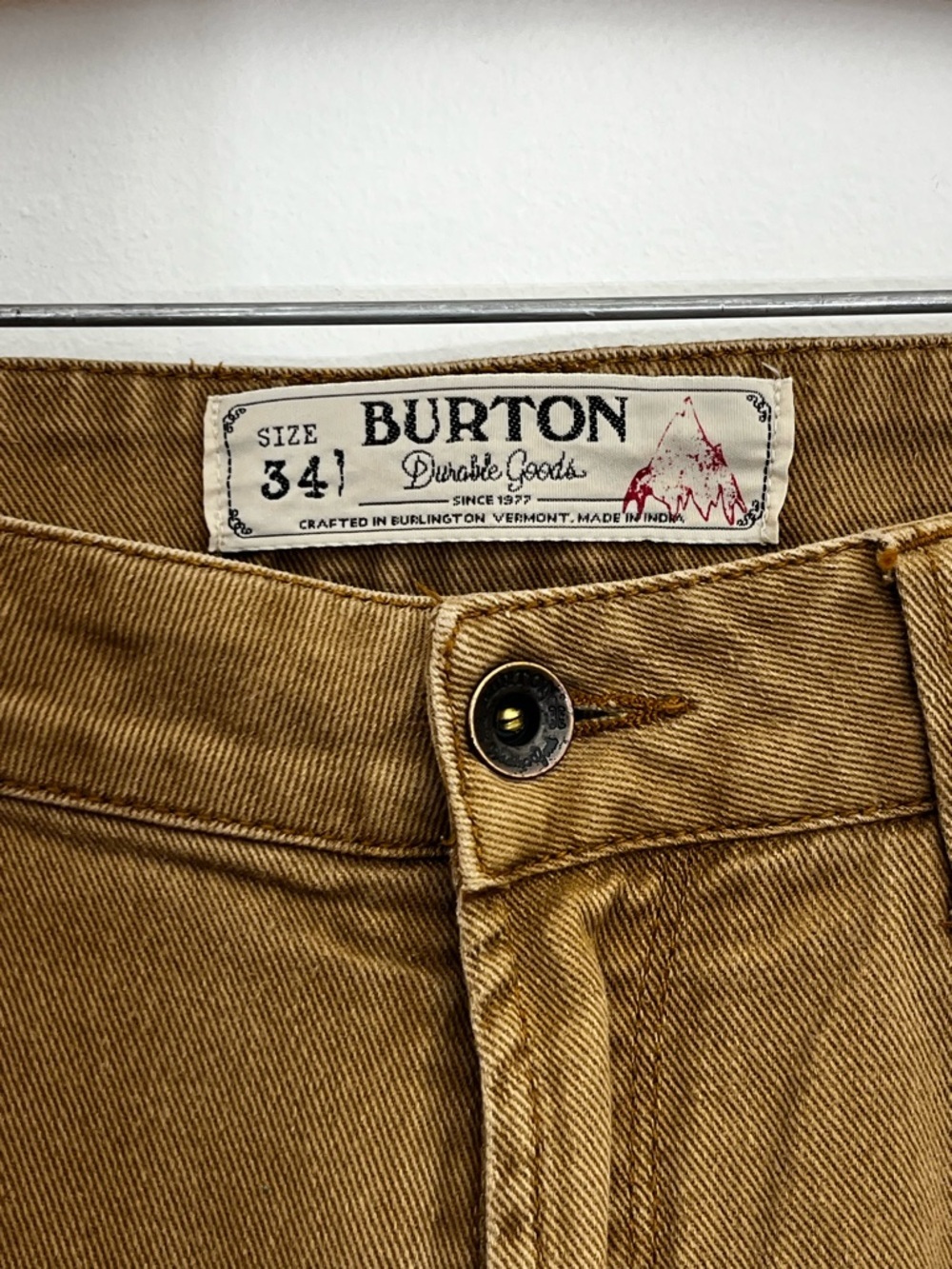 Burton Slim Straight Jeans Men’s 34 Brown Denim Pants Skate Workwear Casual - Picture 6 of 7